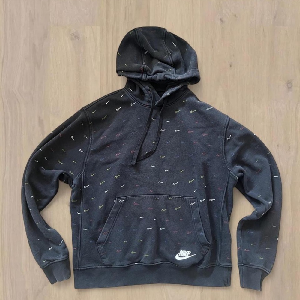 Nike NSW Club Fleece hoodie All Over Swoosh Size M